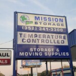 Pylon sign for Mission Storage in Hernando, FL